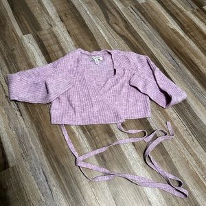 Urban outfitters cropped wrap sweater S